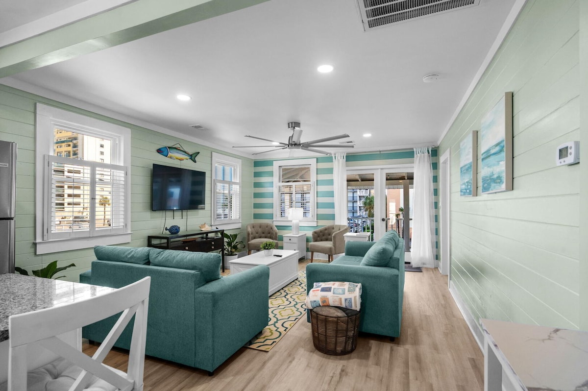 The bright coastal living room, comfortable in any season